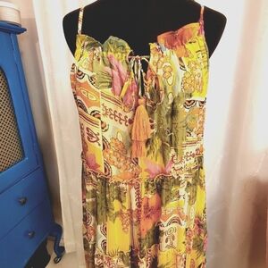 America and Beyond Bright Shimmer Maxi Dress NWT